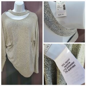 Open Chest Fall Sweater 1X